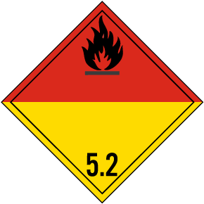 Organic Peroxide Class 5.2 Placard