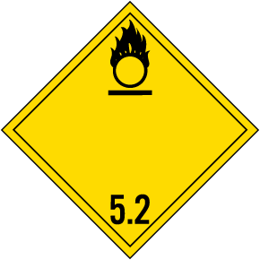 Organic Peroxide Class 5.2 Placard