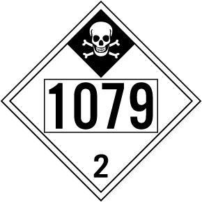 UN #1079 Hazard Class 2 Placard