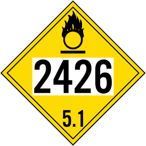 UN #2426 Hazard Class 5 Placard
