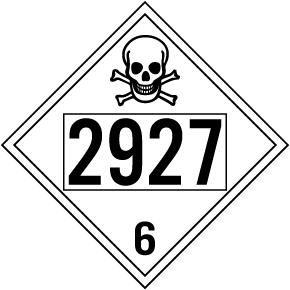 UN #2927 Class 6 Placard