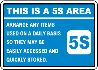 This Is A 5s Area Arrange Any Items Sign