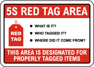 This Area Is Designated For Properly Tagged Items Sign