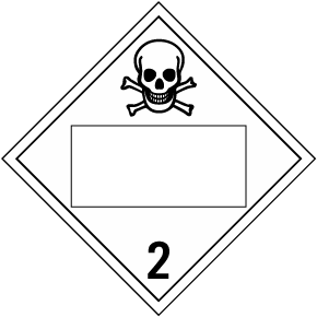 Flammable & Non-Flammable Blank Placard Sign Poison NMC DL151BUV10 2 Gases