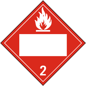 Blank Flammable Gas Class 2 Placard