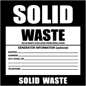 Solid Waste Label