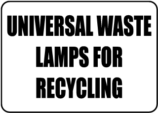Lamps For Recycling Label