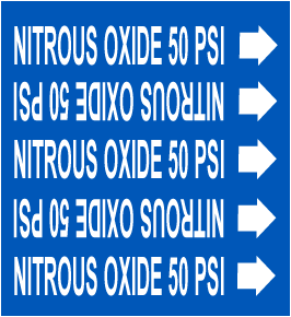 Nitrous Oxide 50 Psi Medical Gas Marker