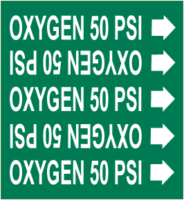Oxygen 50 Psi Medical Gas Marker