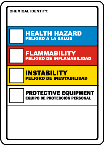 Bilingual Hazardous Material ID Sign / Label