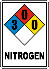 NFPA Nitrogen 3-0-0 Sign