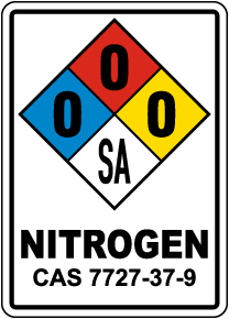 NFPA Nitrogen 0-0-0-SA Sign