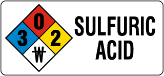 Sulfuric Acid Chemical Label