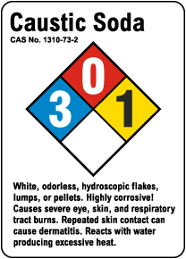 Caustic Soda Chemical Sign