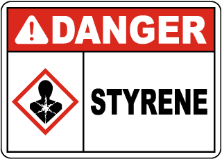 Danger Styrene Sign