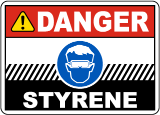 Danger Styrene Sign