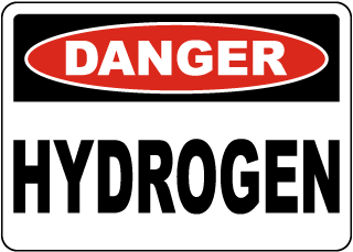 Danger Hydrogen Sign