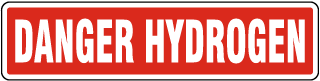 Danger Hydrogen Label