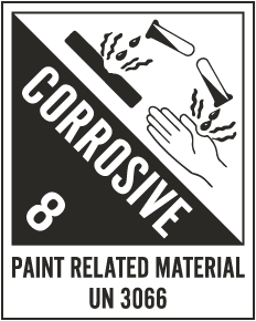 Paint Related Material UN 3066 Label