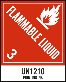 UN1210 Printing Ink Label