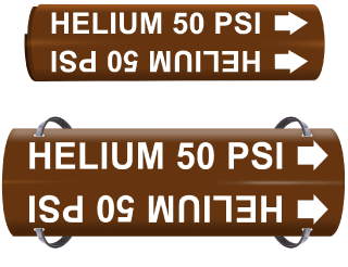 Helium 50 Psi Wrap Around Pipe Marker