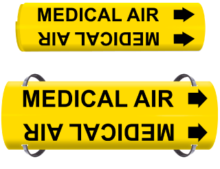 Medical Air Wrap Around Pipe Marker