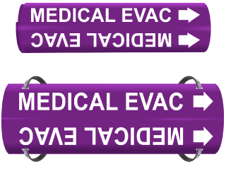 Medical Evac Wrap Around Pipe Marker