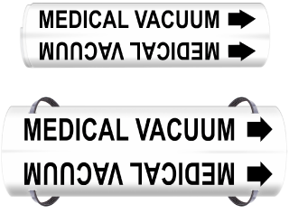 Medical Vacuum Wrap Around Pipe Marker