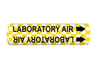 Laboratory Air Wrap Around Pipe Marker