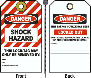 Danger Shock Hazard Tag
