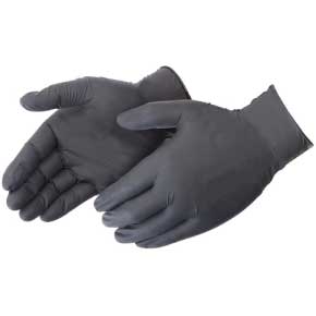 6 Mil Black Nitrile Gloves 