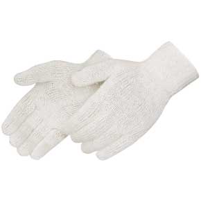 White String Knit Gloves 