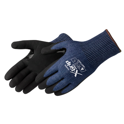 ANSI A9 Black Sandy Foam Nitrile Blue Cut Resistant Gloves