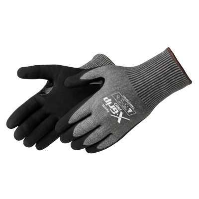 ANSI A9 Black Sandy Foam Nitrile Cut Resistant Gloves