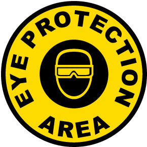 Eye Protection Area Floor Sign