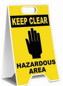 Hazardous Area Keep Clear Floor Sign