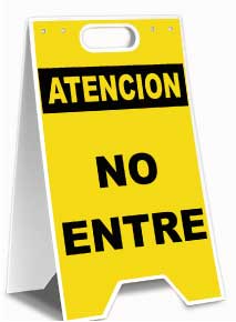 Spanish Do Not Enter Floor Sign