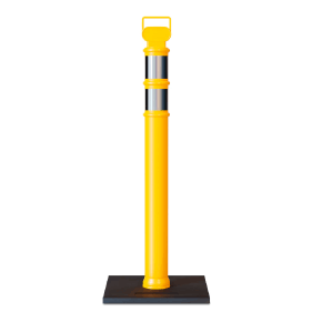 Yellow Delineator Post with Base