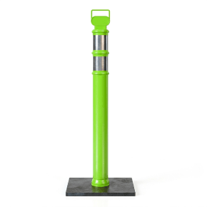 Lime Green Delineator Post with Base
