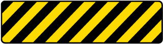 Yellow / Black Striped Floor Sign