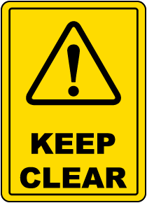 Keep Clear Floor Sign