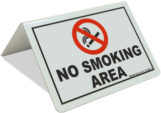 No Smoking Area Tent Sign
