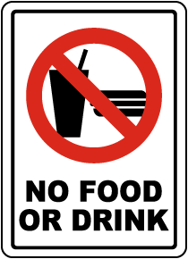 No Food or Drink Sign