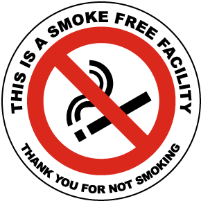 This Is A Smoke Free Facility Label