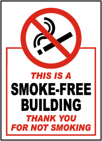 This Is A Smoke Free Building Label
