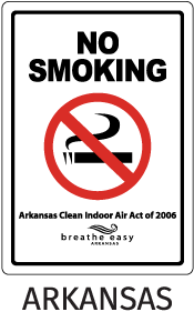 Arkansas No Smoking Sign