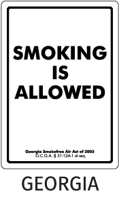 Georgia No Smoking Sign