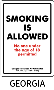 Georgia No Smoking Sign