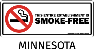 Minnesota No Smoking Label