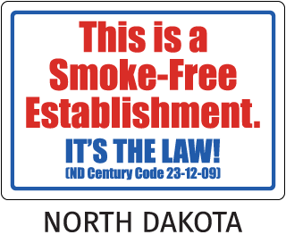 North Dakota No Smoking Sign